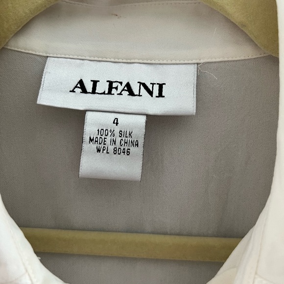 Alfani 100 % Silk Blouse Size Small - Picture 2 of 5